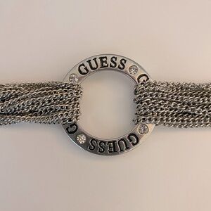 GUESS Chain Bracelet, Silver, Rhinestone